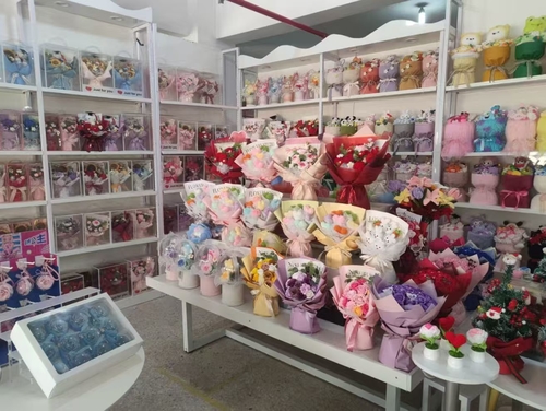 We visited the artificial flower factory