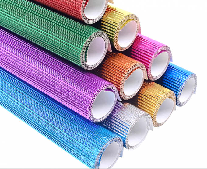 50cm*70cm Metallic Corrugated Paper Sheets Handicraft Corrugated