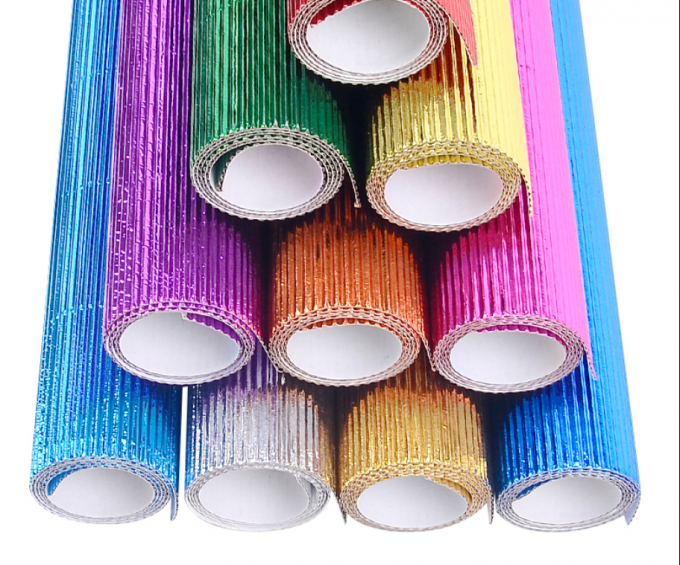 DIY Metallic 265GSM Colored Craft Paper 20x30cm Colored Corrugated ...