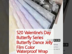 520 Valentine's Day Butterfly Series Butterfly Dance Jelly Film Color Waterproof Wrap Flower Paper Flower Bouquet Packaging Material