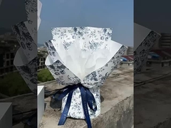 Retro floral art wrapping paper, bouquet of fresh flowers, popular waterproof wrapping paper, floral