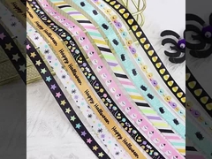 10mm New Product Halloween Scene Atmosphere Pumpkin Ghost Spider Candy Trick Maker Ribbon Atmosphere