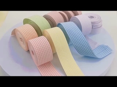 Grid pressed fabric ribbon, small grid woven ribbon, handmade DIY bow tie, hair accessory, bow tie, 