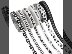 Easter ribbon, black and white Easter wreath, bow decoration ribbon, Easter egg basket, gift packagi