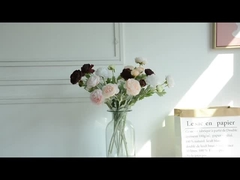 High-end ins Nordic style flocking 3-head thousand-shaped lotus artificial flower home living room d