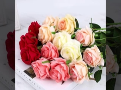 Simulated Rose Single Rose Wholesale Wedding Home Decoration Flower Arrangement Simulated Rose Bundl