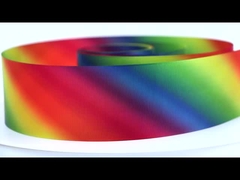 Meisida ribbon heat transfer printing thread belt gradient color rainbow ribbon customized polyester