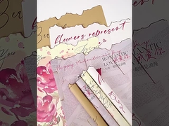 Flame Lover Art Paper Fire Edge Retro Cowhide Flower Packaging Paper