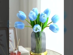 Artificial flowers with a wet feel, high-end texture, tulip home decoration ornaments, photography p