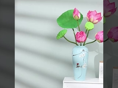 Lotus artificial flowers, simulated flowers, tactile lotus leaves, lotus pods, new Chinese-style hom