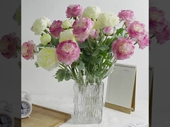 Simulated high-end 3-head plush thousand pose lotus flower, ocean peony, simulated flower, home wedd