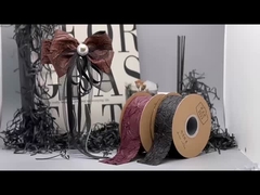 Advanced pleated leather ribbon