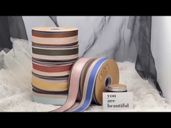  1.0cm matte colored striped ribbon