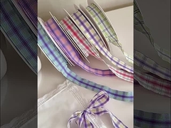 1.5cm spring/summer colorful checkered ribbon