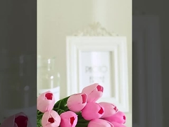 Tulip bouquets, fake flowers, simulated flowers, living room decoration, floral arrangements, silk f
