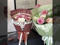 Kroxin Series English Waterproof Floral Flower Packaging Paper