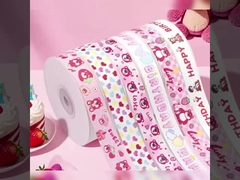 Strawberry Bear Birthday Ribbon