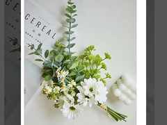 Simulated flower daisy bouquet bottle, hand tied flower table, bundle fake flowers, photography prop