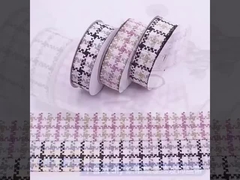 4cm waffle woolen woven belt DIY small fragrant style Qianniao grid hair accessory bow woven belt