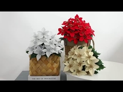 Cross border simulation of poinsettia Christmas decoration, wedding gifts, fake flower bouquets, DIY