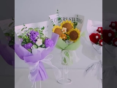 Cross border popular handmade crochet carnation knitting yarn flower rose gift box Mother's Day fini