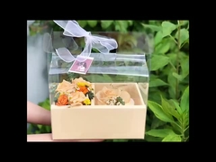 Flower cake box, transparent pvc folding fruit flower box, Valentine's Day hand-held flower arrangem