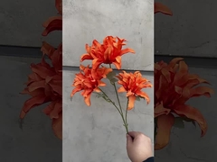 Wedding simulation flower, three head purple orchid, wedding hall flower, home decoration, silk flow