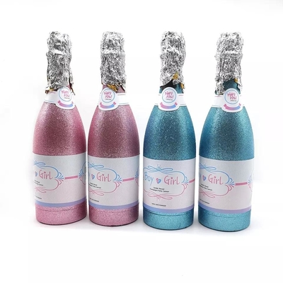 wholesale blue and pink air compressed gender reveal champagne confetti cannon shooter baby showe