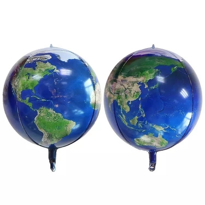 Wholesal 22 Inch Advertisement 4D Round Blue Planet Earth Helium Foil Balloons