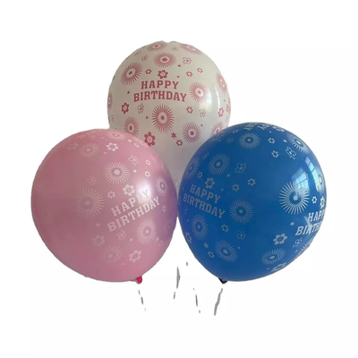 Custom Logo Printed Advertising Latex Balloons 12 Inch 2.8g 3.2g For Party