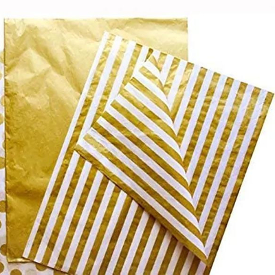 Fade Resistant Gold Kraft Gift Wrap Paper with Inkjet Printing Technology