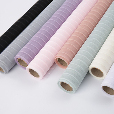 Florist Wrapping Packing Polyester Stripe Deco Mesh Roll 70-80gsm