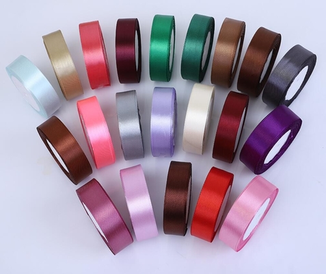 4.5cm Polyester Plain Satin Gift Wrap Ribbon Double Faces Satin Ribbon For Packing