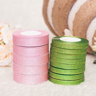 Glitter And Metallic Gift Wrap Ribbon Roll Reusable For Packaging