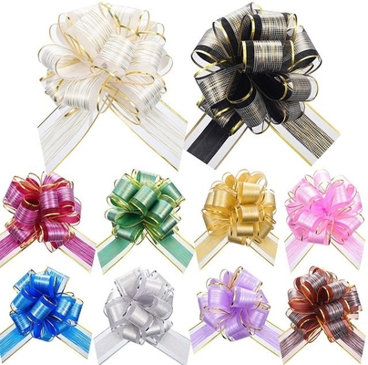 Polyester Gift Wrap Ribbon Bow Multi Colored Width 2.0cm 5.0cm