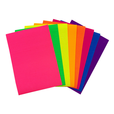Corrugated Fluorescent A4 Sheets 50cmX80cm colored cardboard sheets