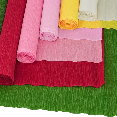 DIY Crepe Mixed Colored Craft Paper 30% 50% Stretch 50cmx200cm