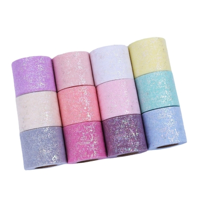 Hot Stamped Dots Tutu Tulle Roll 100% Polyester Organza Fabric 10gsm