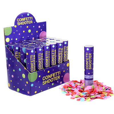 Circle Paper Birthday Party Confetti Cannon Poppers 20cm For Decoration