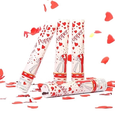 30cm Red Heart Foil Party Confetti Cannon Shooter Outdoor Indoor Use