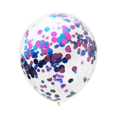 Latex Transparent Glitter Balloons Round 18 Inch Confetti Balloons