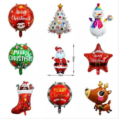 Buy Wholesal Merry Christmas Foil Balloon Christmas Tree Shape Snowman Star Decoration online manufacture