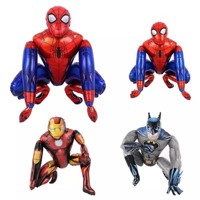 Buy Wholesal New Desgin Cartoon Character Super Hero Foil Balloons 3D Giant Spiderman Globos For Kids Toy Party Decoration online manufacture