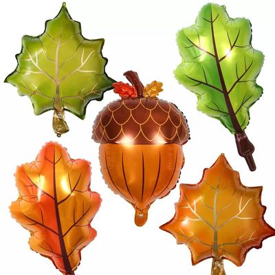 Buy Wholesal New Products Party Supplies Kids Toys Squirrel Nut Maple Leaf Pine Cones Helium Foil Balloons Cheapest online manufacture