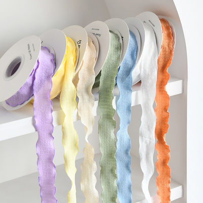 Good price 4cm Width Cake Packaging Gift Ribbon For Flowers Floral Decoration online