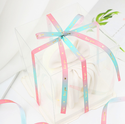 Buy Reusable Printed Gradual Color Gift Wrap Ribbon 1.2cm Width For Birthday online manufacture