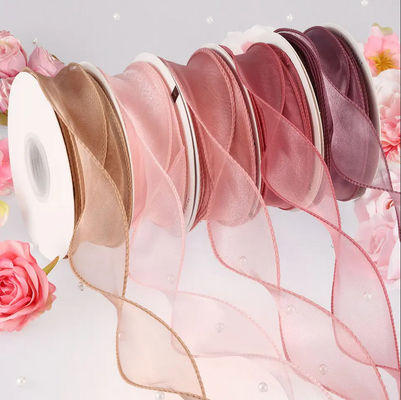Good price 10yard Roll Silk Organza Lace Flower Fishtail Ribbon 40mm Width For Gift online
