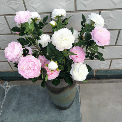 Good price Decorative Artificial Flower Bouquet Peony Flowers For Home Wedding online