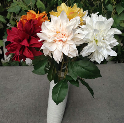 buy European Style 3 Heads Dahlia Artificial Flower For Home Party Wedding Silk Flower online manufacture