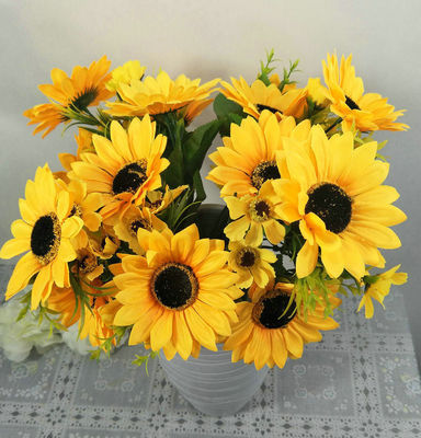buy Decorative Plastic Sunflower Artificial Decoration Sunflower online manufacture